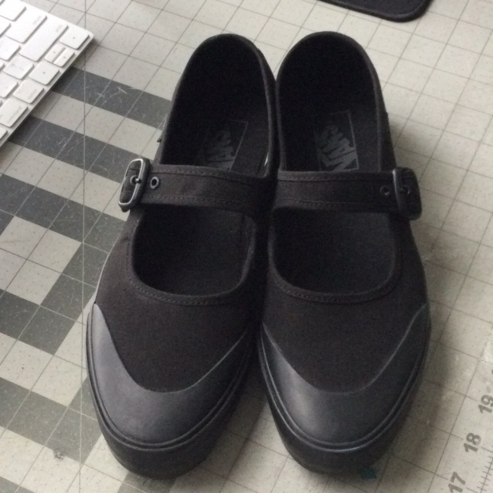 Vans Mary Janes with Buckle and Rubber Toe